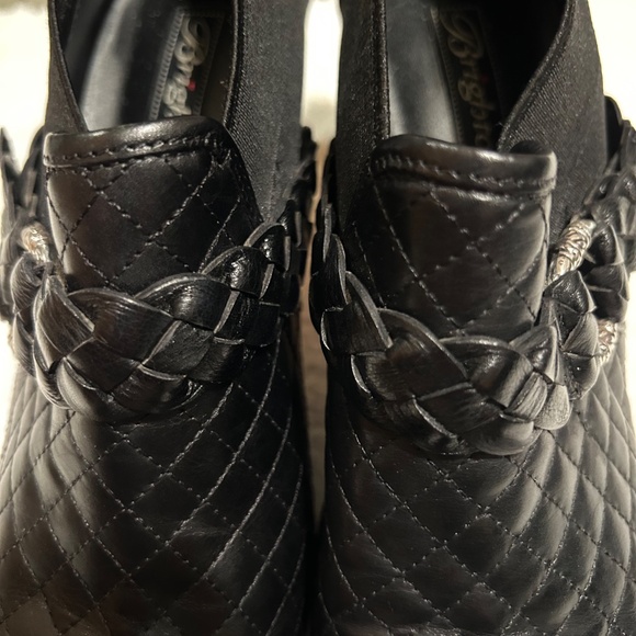 Brighton Roman Black Leather Heeled Ankle Boots - Picture 12 of 14